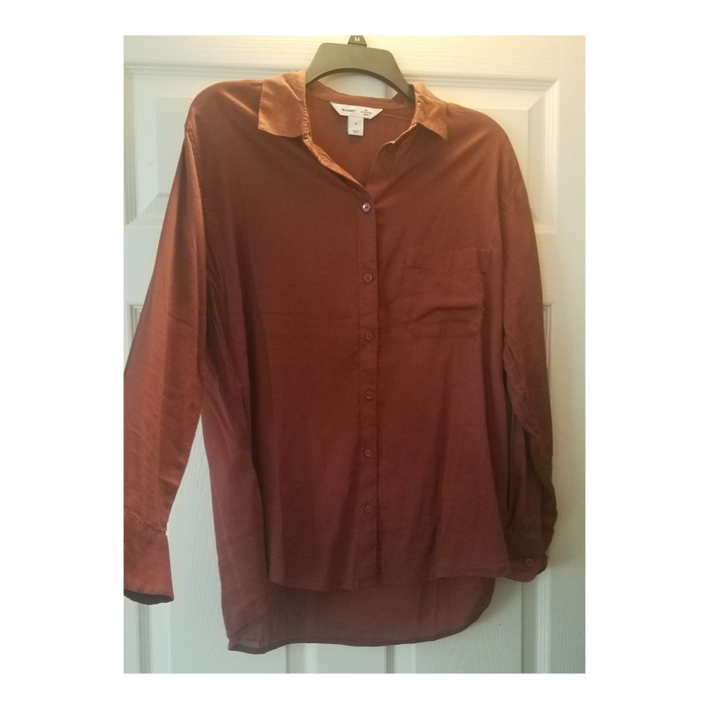 Old Navy Copper Moon Boyfriend Shirt M